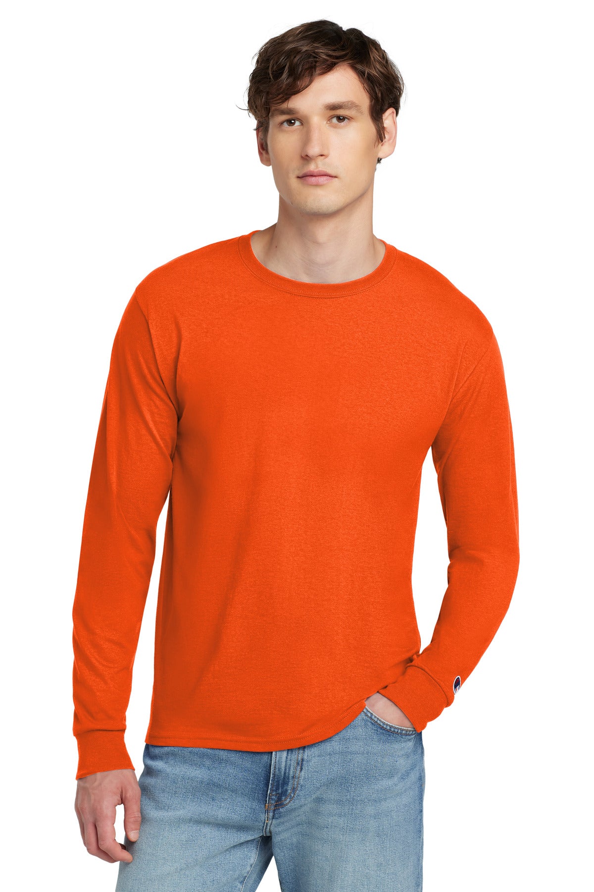 Champion Jersey Long Sleeve Tee CC8C Orange