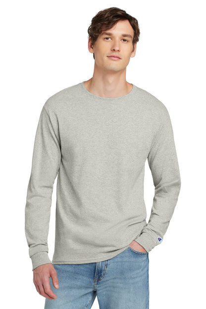 Champion Jersey Long Sleeve Tee CC8C Oxford Grey