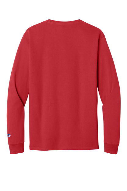 Champion Heritage 52-Oz Jersey Long Sleeve Tee CC8C Red