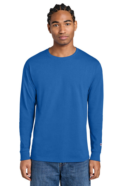 Champion Jersey Long Sleeve Tee CC8C Royal Blue
