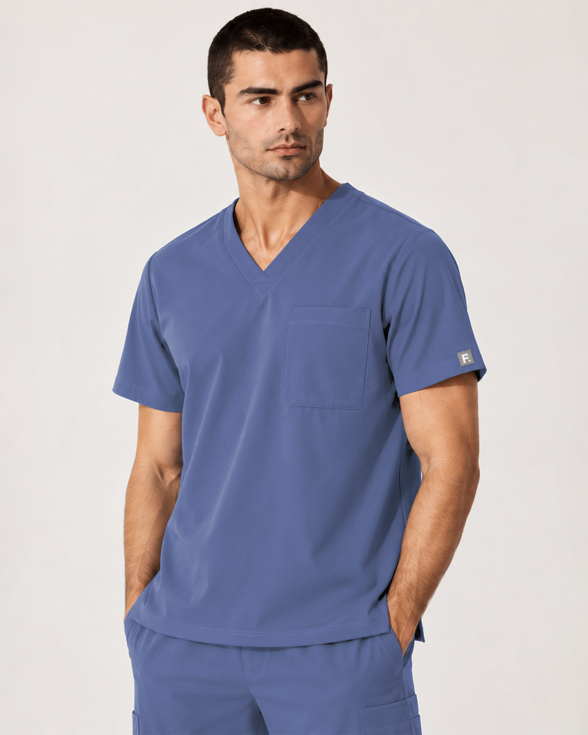 Foundry Men's 1505 Cobalt Men'S 1 Pocket V-Neck Top Ceil Blue