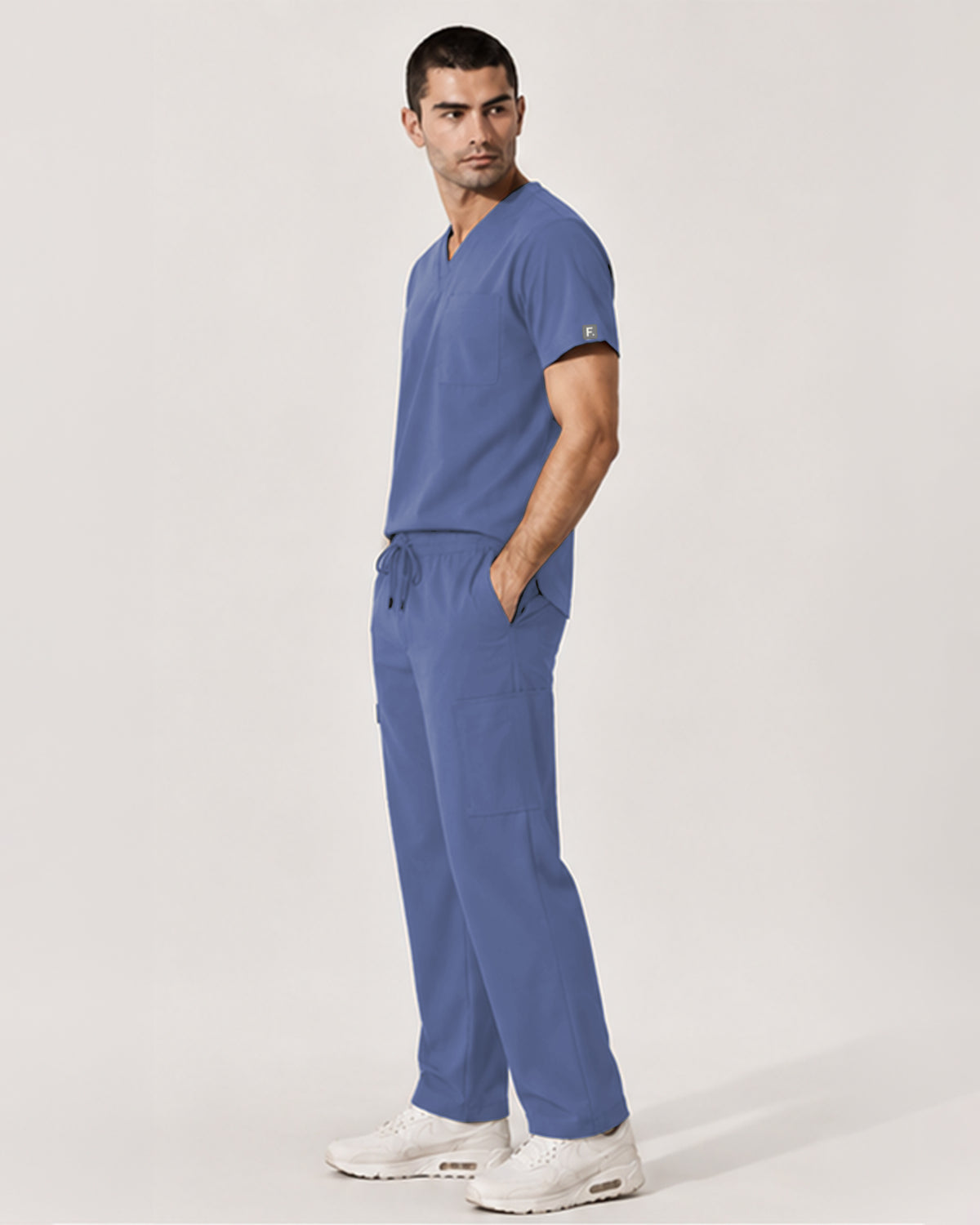 Foundry Men's 1505 Cobalt Men'S 1 Pocket V-Neck Top Ceil Blue