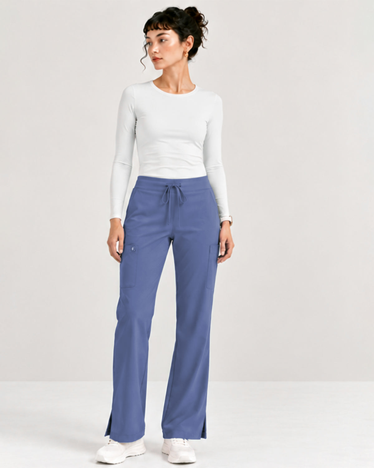 Foundry Women's 2005 Jasmine 5 Pocket Mini Flare Cargo Pant Ceil Blue