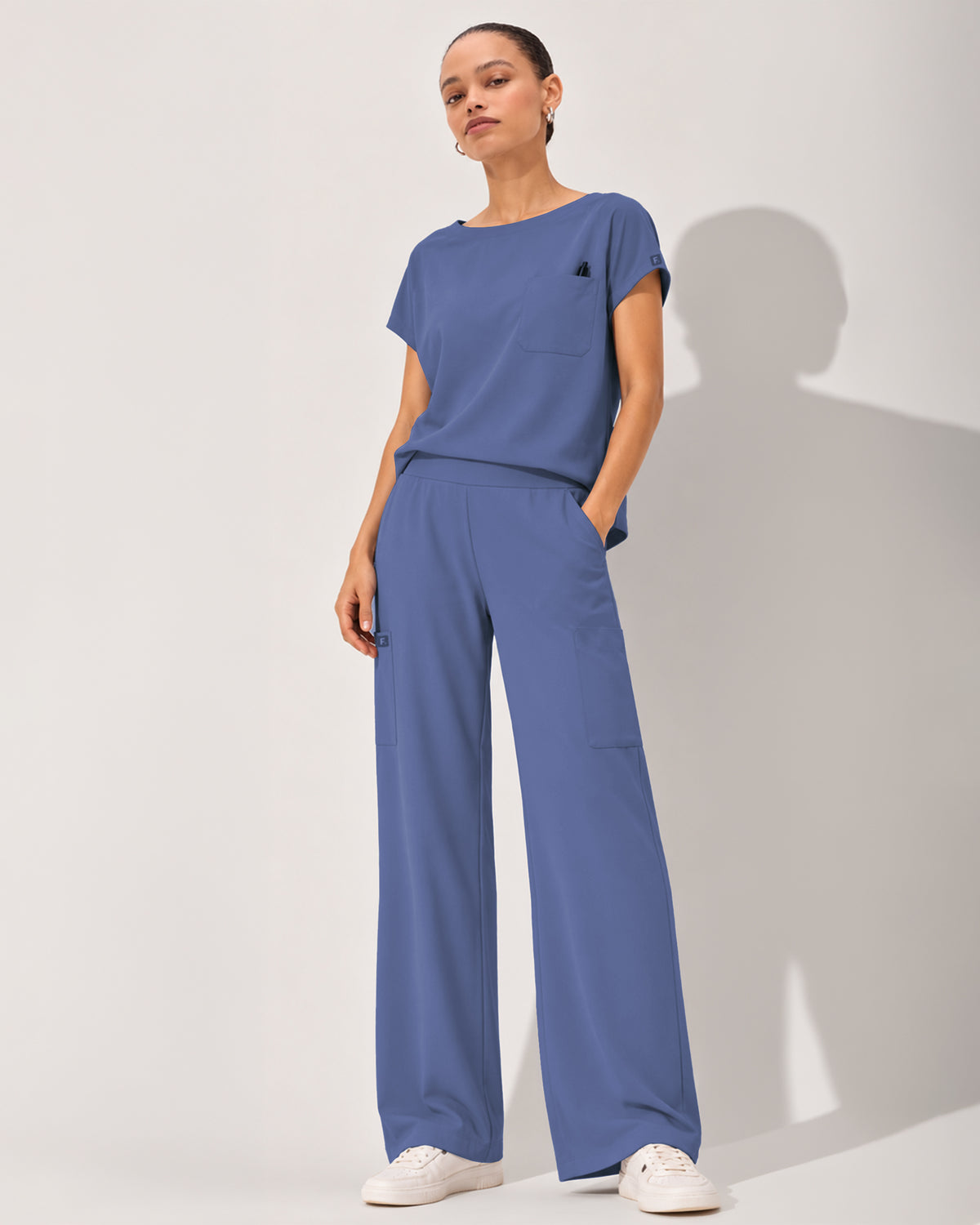 Foundry Women's 2205 Sierra 5 Pocket Wide Leg Pant Ceil Blue