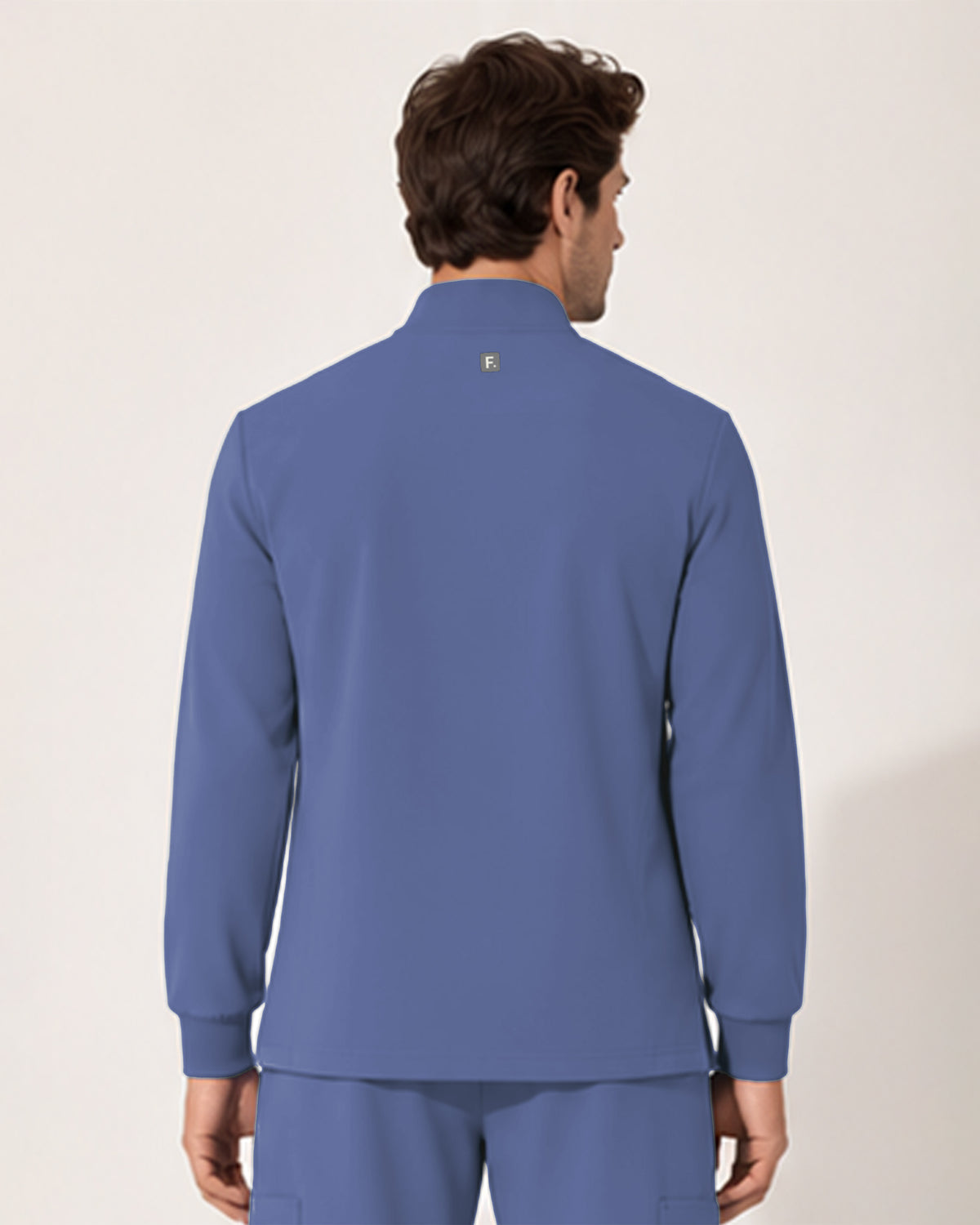 Foundry Men's 6505 Slate Men'S 2 Pocket Scrub Jacket Ceil Blue