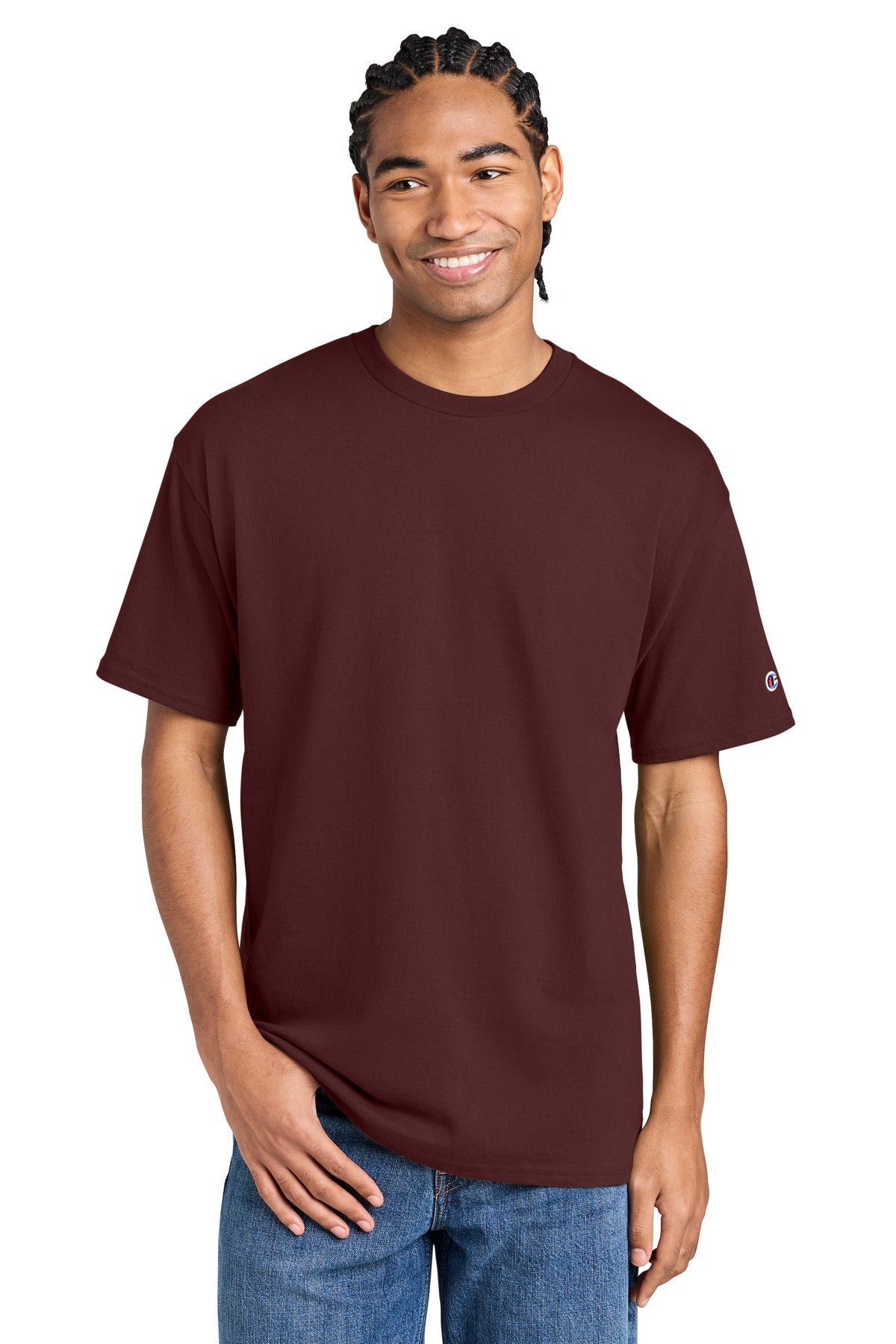 Champion Jersey Short Sleeve Tee CH1000 Maroon