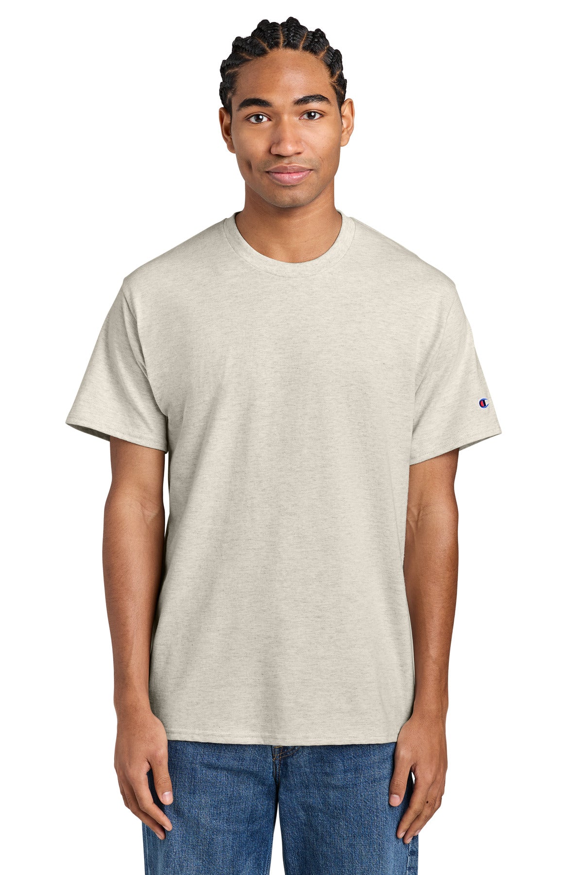 Champion Jersey Short Sleeve Tee CH1000 Oatmeal Heather