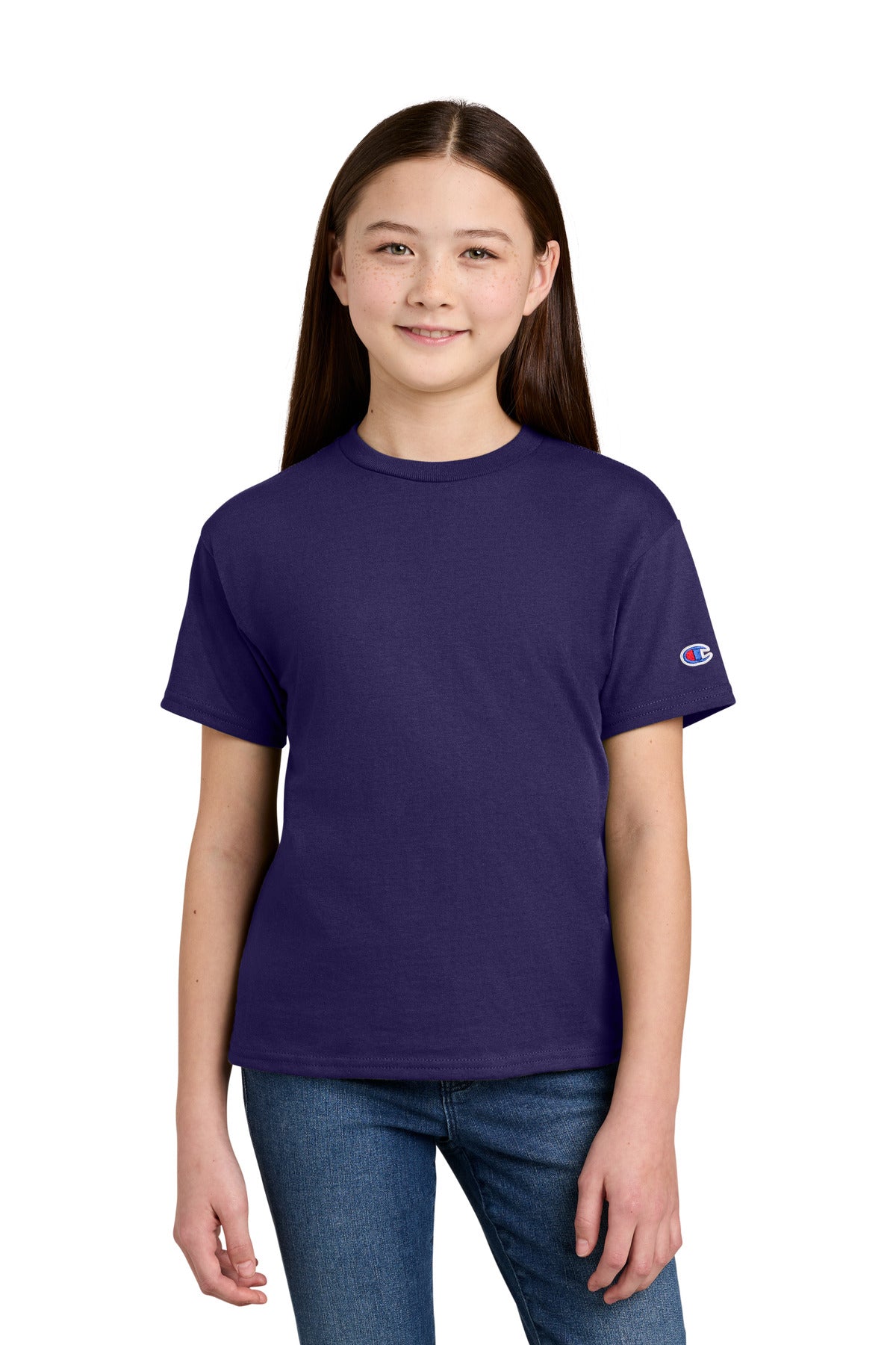 Champion Youth Jersey Short Sleeve Tee CH1081 Champion Purple