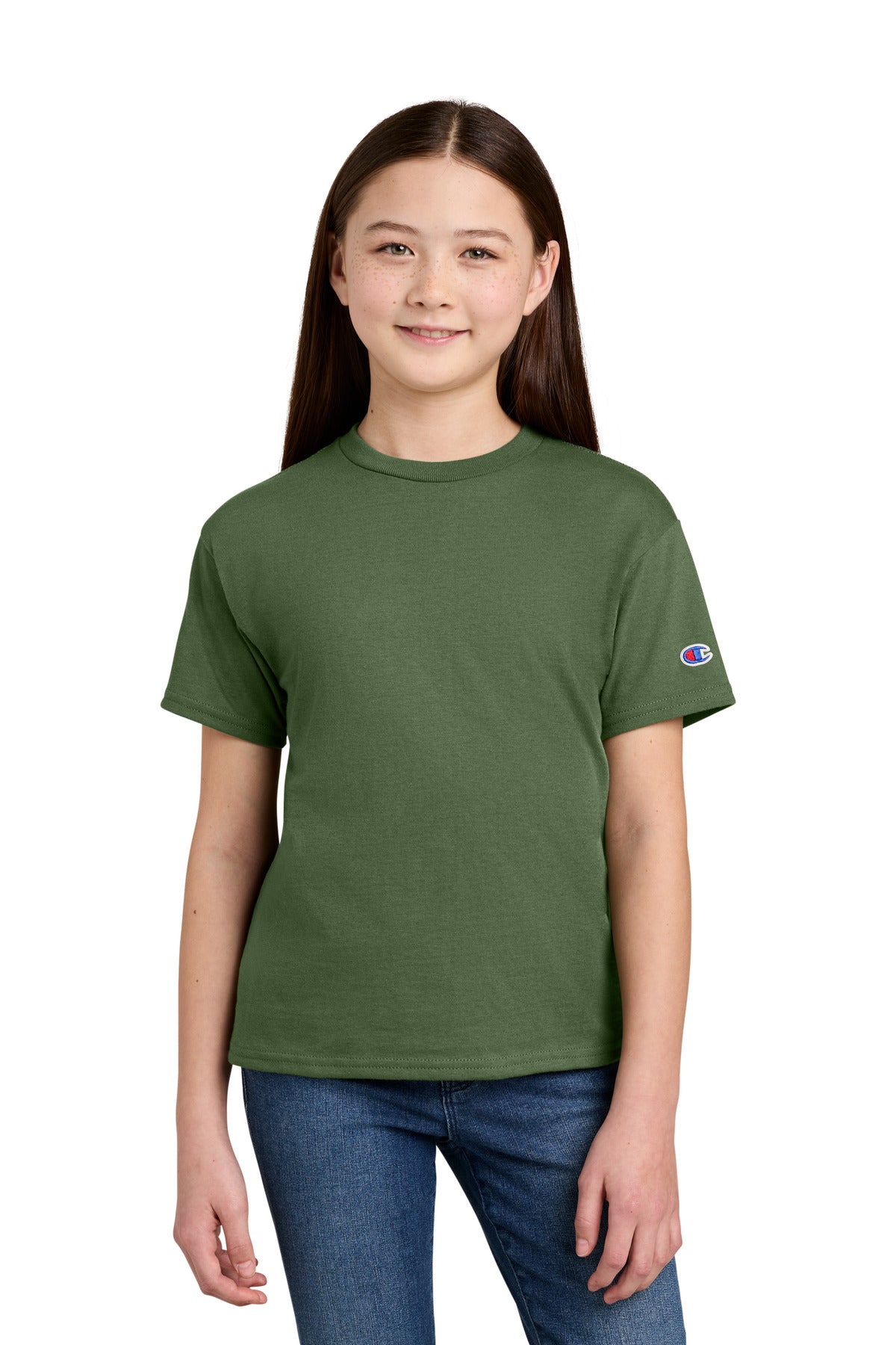 Champion Youth Jersey Short Sleeve Tee CH1081 Fresh Olive