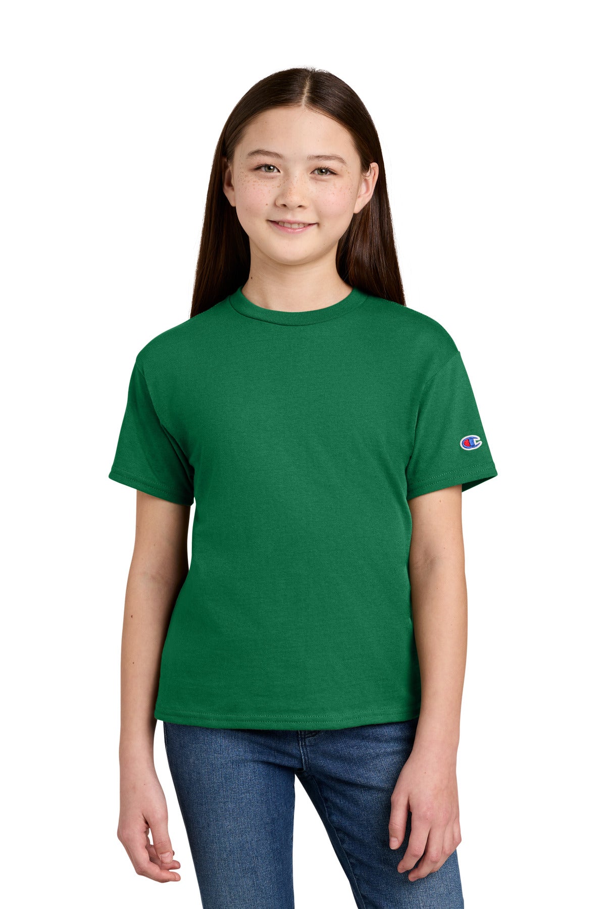 Champion Youth Jersey Short Sleeve Tee CH1081 Kelly Green