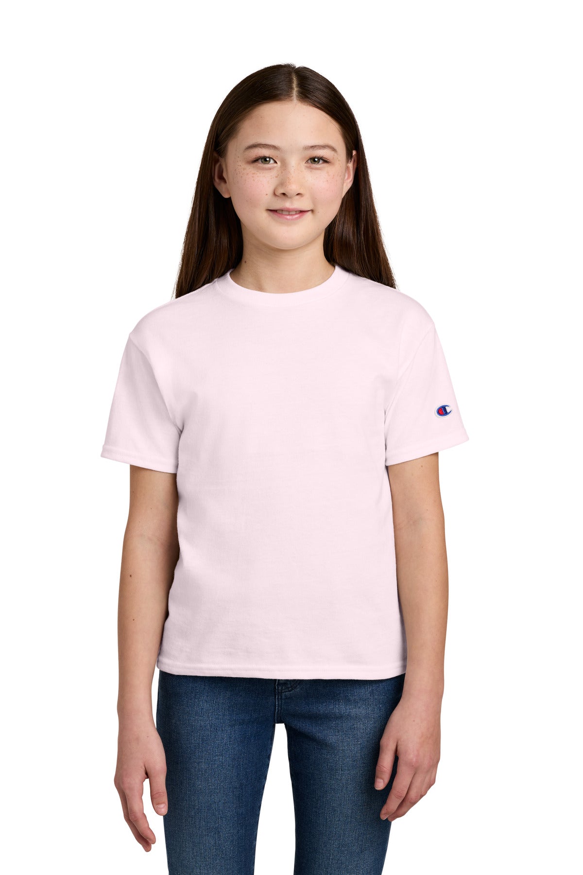 Champion Youth Jersey Short Sleeve Tee CH1081 Lilac Pink