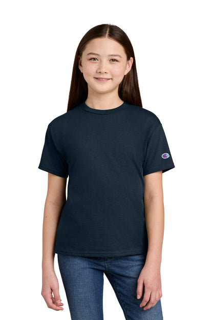 Champion Youth Jersey Short Sleeve Tee CH1081 Navy