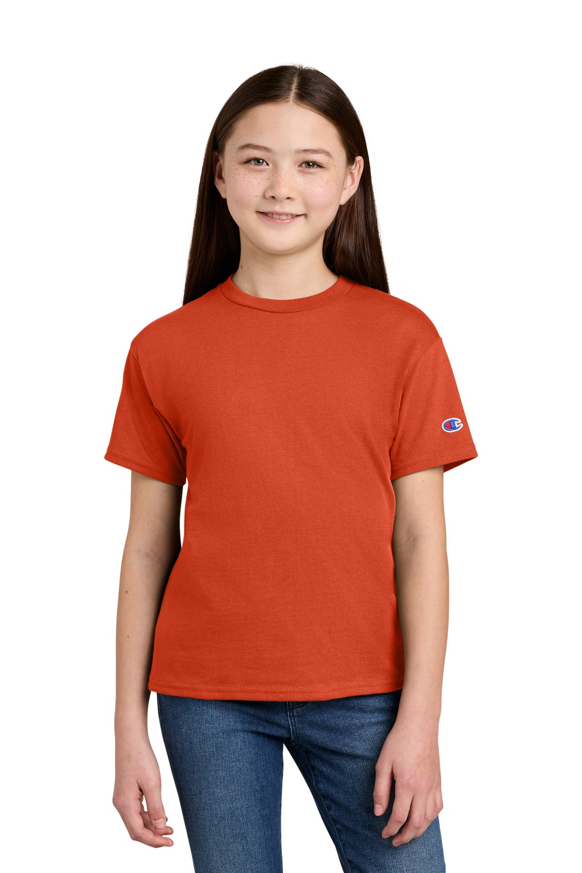 Champion Youth Jersey Short Sleeve Tee CH1081 Orange