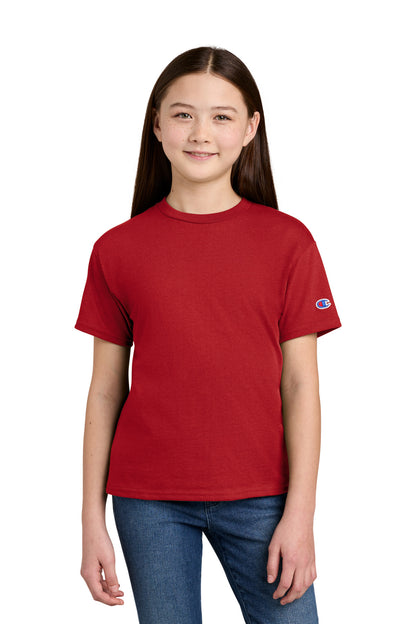 Champion Youth Jersey Short Sleeve Tee CH1081 Red