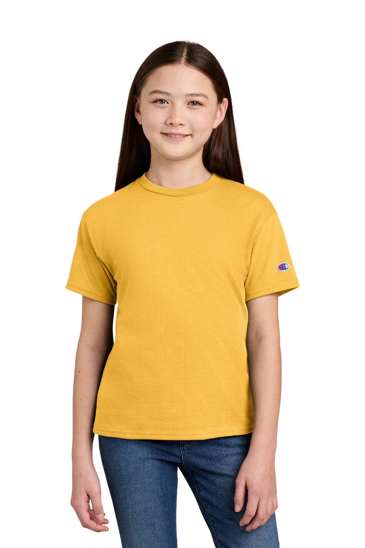 Champion Youth Jersey Short Sleeve Tee CH1081 Yellow Cab