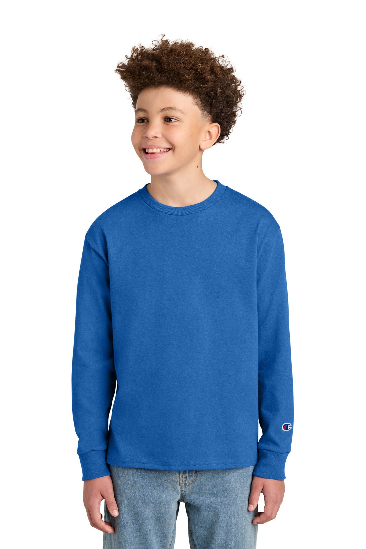 Champion Youth Jersey Long Sleeve Tee CH1751 Royal Blue
