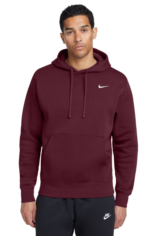 Nike Club Fleece Pullover Hoodie CJ1611 Dark Maroon