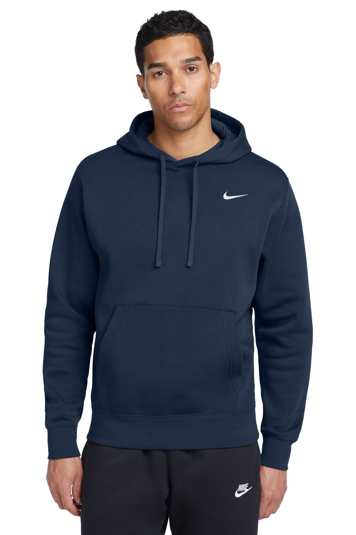 Nike Club Fleece Pullover Hoodie CJ1611 Navy