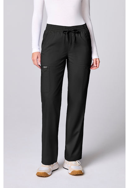 Workwear Revolution CK00002 Women's 12 Pockets Straight Leg Scrub Pants Black