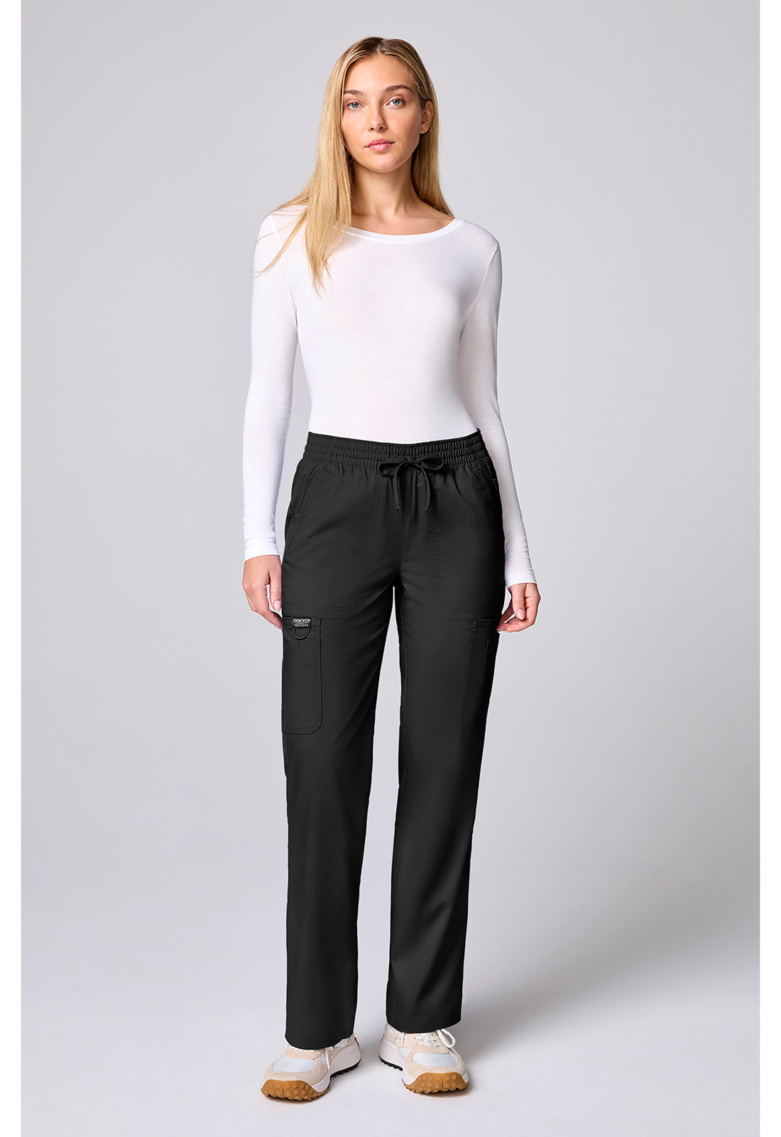 Workwear Revolution CK00002 Women's 12 Pockets Straight Leg Scrub Pants Black