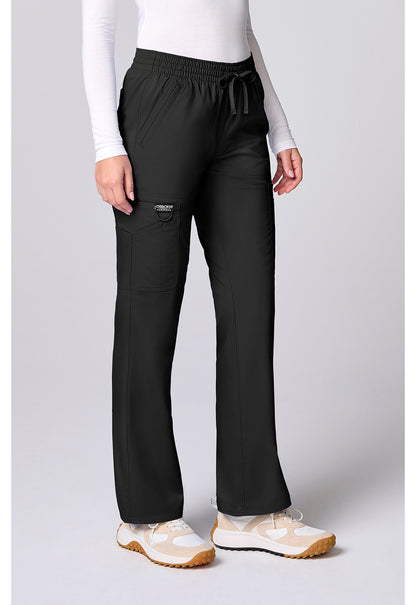 Workwear Revolution CK00002 Women's 12 Pockets Straight Leg Scrub Pants Black