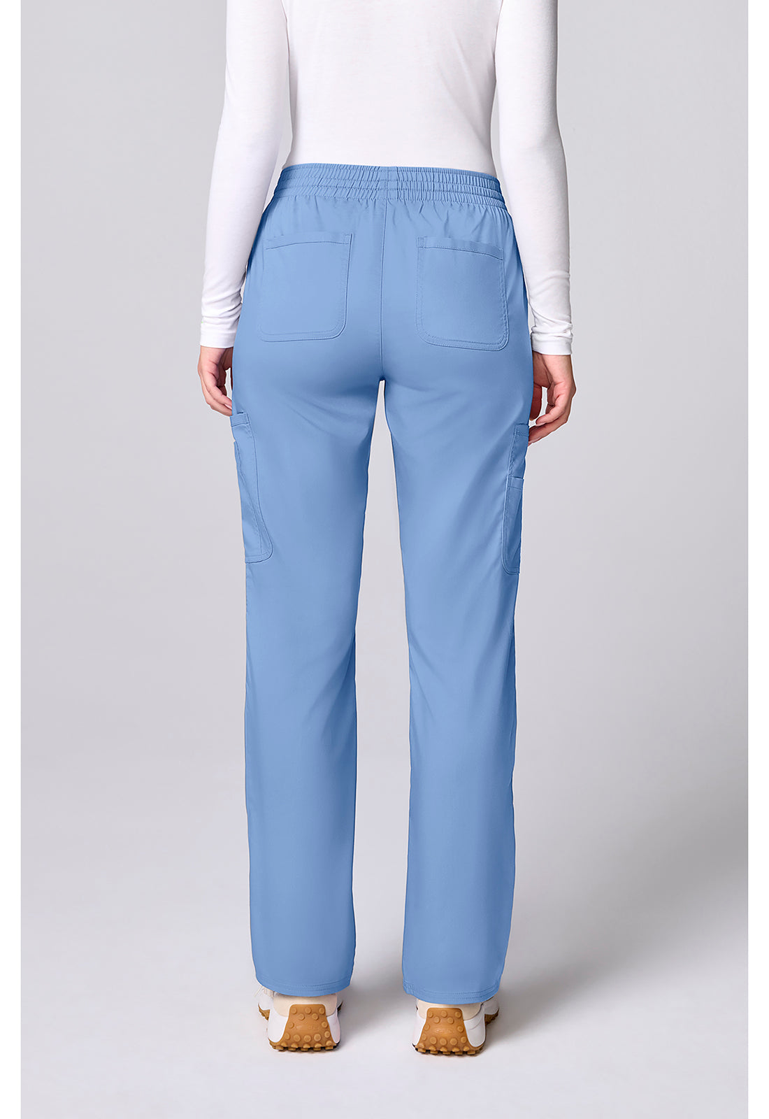 Workwear Revolution CK00002 Women's 12 Pockets Straight Leg Scrub Pants Ciel Blue