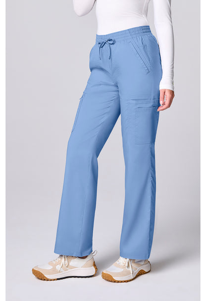 Workwear Revolution CK00002 Women's 12 Pockets Straight Leg Scrub Pants Ciel Blue