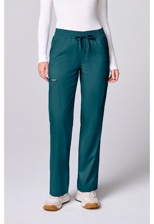 Workwear Revolution CK00002 Women's 12 Pockets Straight Leg Scrub Pants Caribbean Blue