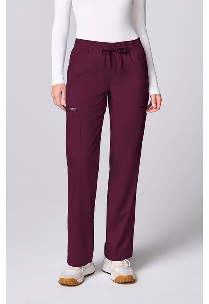 Workwear Revolution CK00002 Women's 12 Pockets Straight Leg Scrub Pants Wine