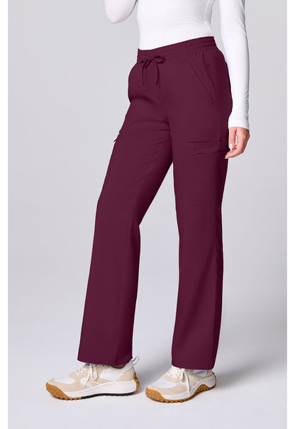 Workwear Revolution CK00002 Women's 12 Pockets Straight Leg Scrub Pants Wine