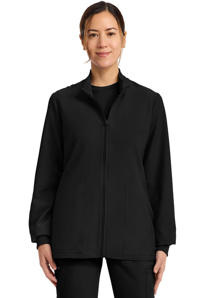 Workwear Originals Ultra CK00013A Women's Zip Up Scrub Jacket Black