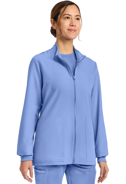 Workwear Originals Ultra CK00013A Women's Zip Up Scrub Jacket Ciel Blue