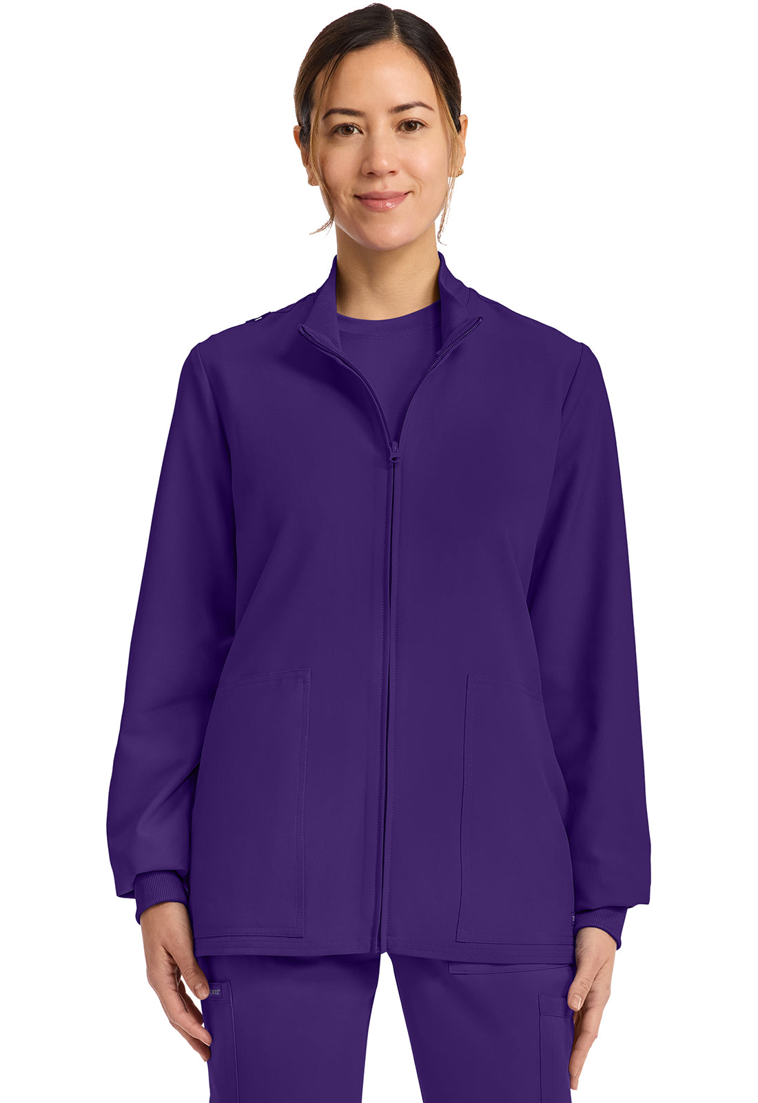 Workwear Originals Ultra CK00013A Women's Zip Up Scrub Jacket Grape