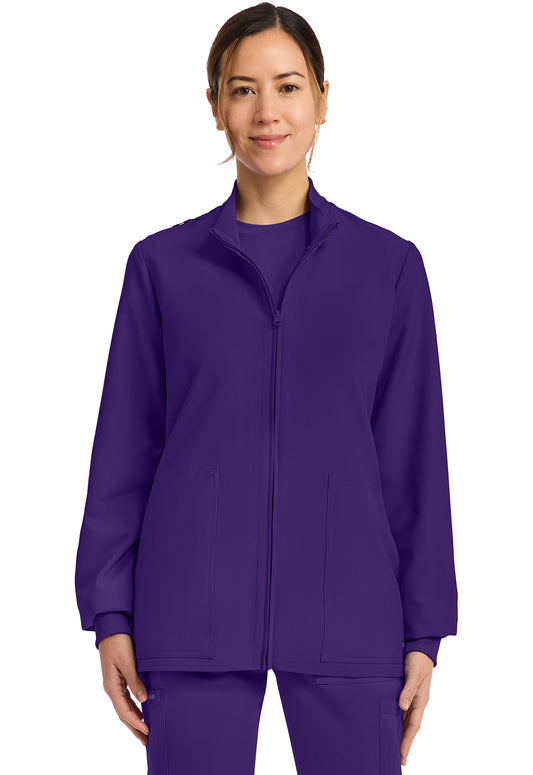 Workwear Originals Ultra CK00013A Women's Zip Up Scrub Jacket Grape