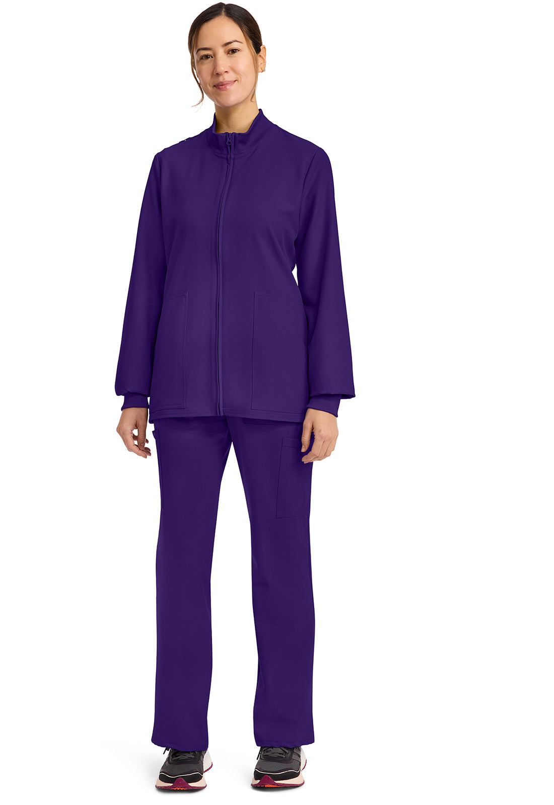 Workwear Originals Ultra CK00013A Women's Zip Up Scrub Jacket Grape