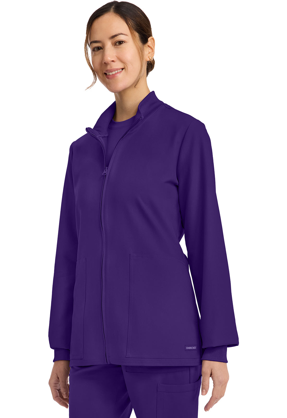 Workwear Originals Ultra CK00013A Women's Zip Up Scrub Jacket Grape