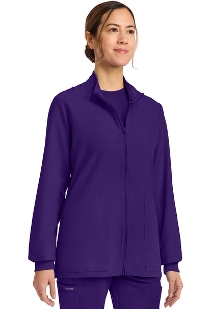 Workwear Originals Ultra CK00013A Women's Zip Up Scrub Jacket Grape