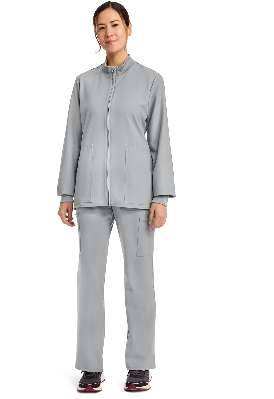 Workwear Originals Ultra CK00013A Women's Zip Up Scrub Jacket Grey