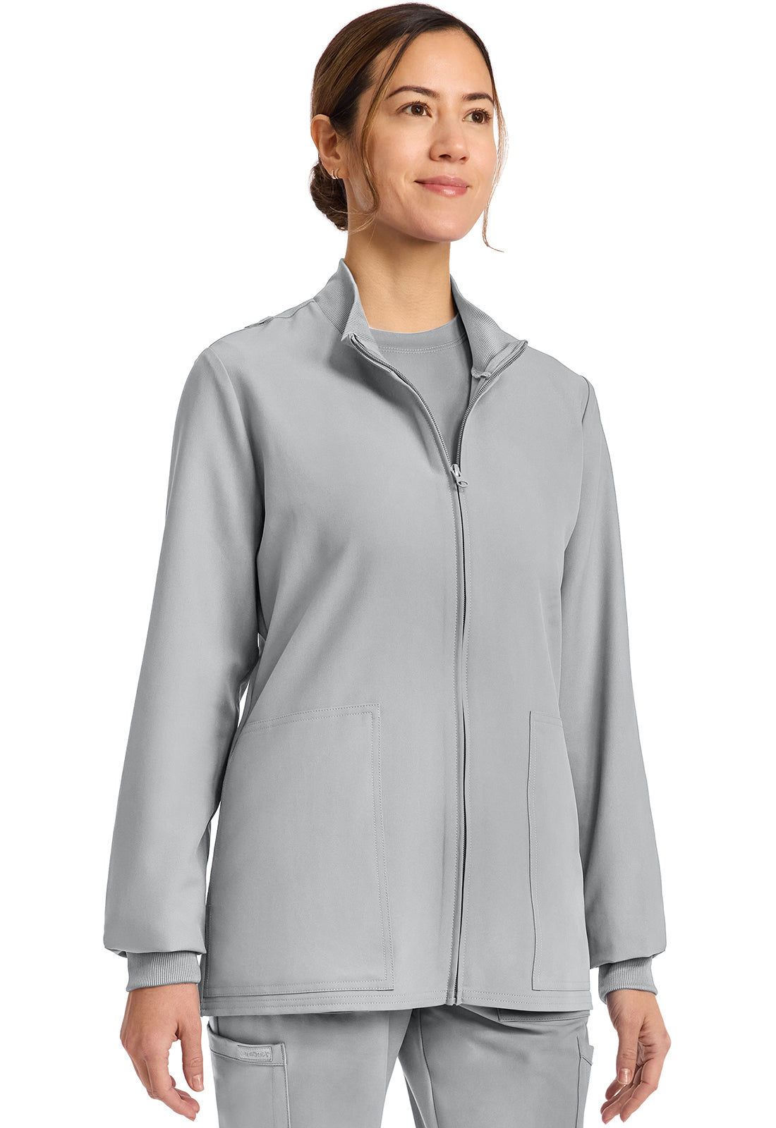 Workwear Originals Ultra CK00013A Women's Zip Up Scrub Jacket Grey