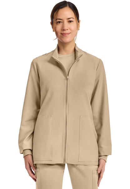 Workwear Originals Ultra CK00013A Women's Zip Up Scrub Jacket Khaki