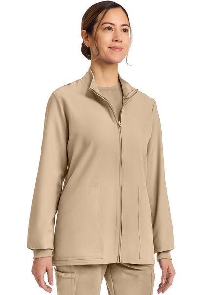 Workwear Originals Ultra CK00013A Women's Zip Up Scrub Jacket Khaki