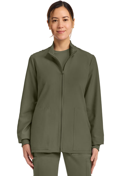 Workwear Originals Ultra CK00013A Women's Zip Up Scrub Jacket Olive