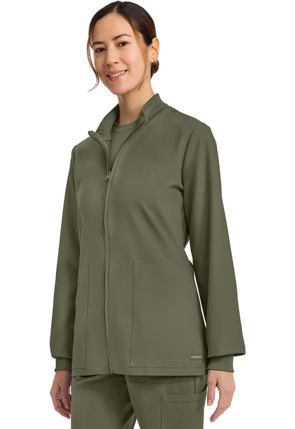 Workwear Originals Ultra CK00013A Women's Zip Up Scrub Jacket Olive