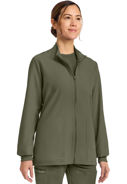 Workwear Originals Ultra CK00013A Women's Zip Up Scrub Jacket Olive