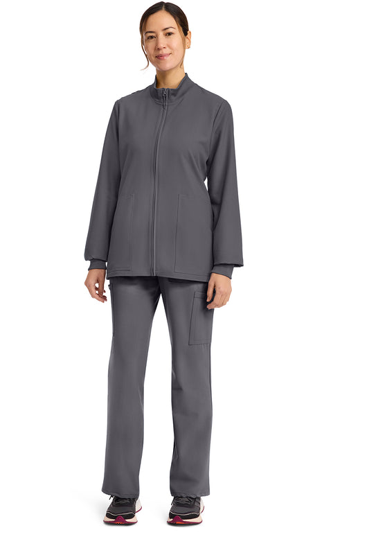 Workwear Originals Ultra CK00013A Women's Zip Up Scrub Jacket Pewter