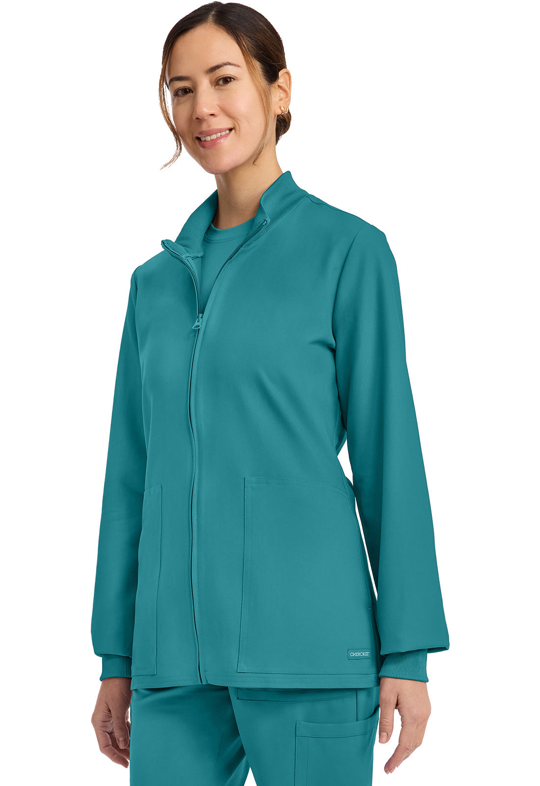 Workwear Originals Ultra CK00013A Women's Zip Up Scrub Jacket image 3