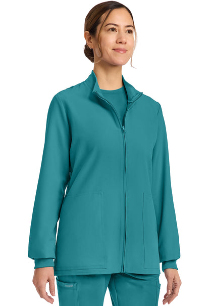 Workwear Originals Ultra CK00013A Women's Zip Up Scrub Jacket Teal Blue
