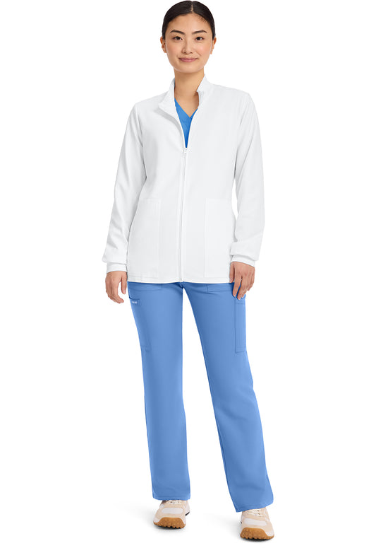 Workwear Originals Ultra CK00013A Women's Zip Up Scrub Jacket White