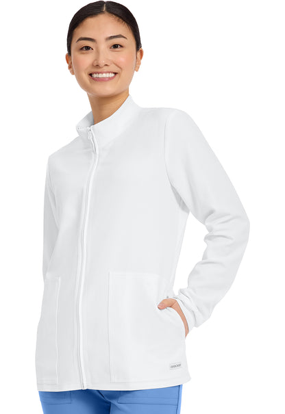 Workwear Originals Ultra CK00013A Women's Zip Up Scrub Jacket White