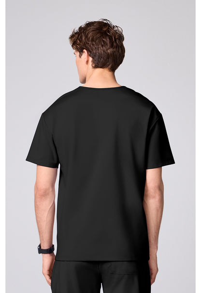 Achieve CK00037 Men's 3 Pocket V-neck Scrub Top Black